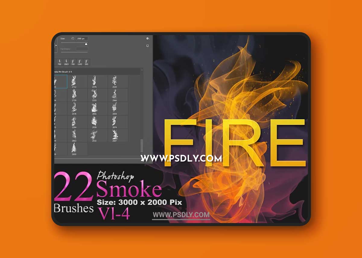 CreativeMarket - Fire and Smoke Photoshop Brushes 3680876