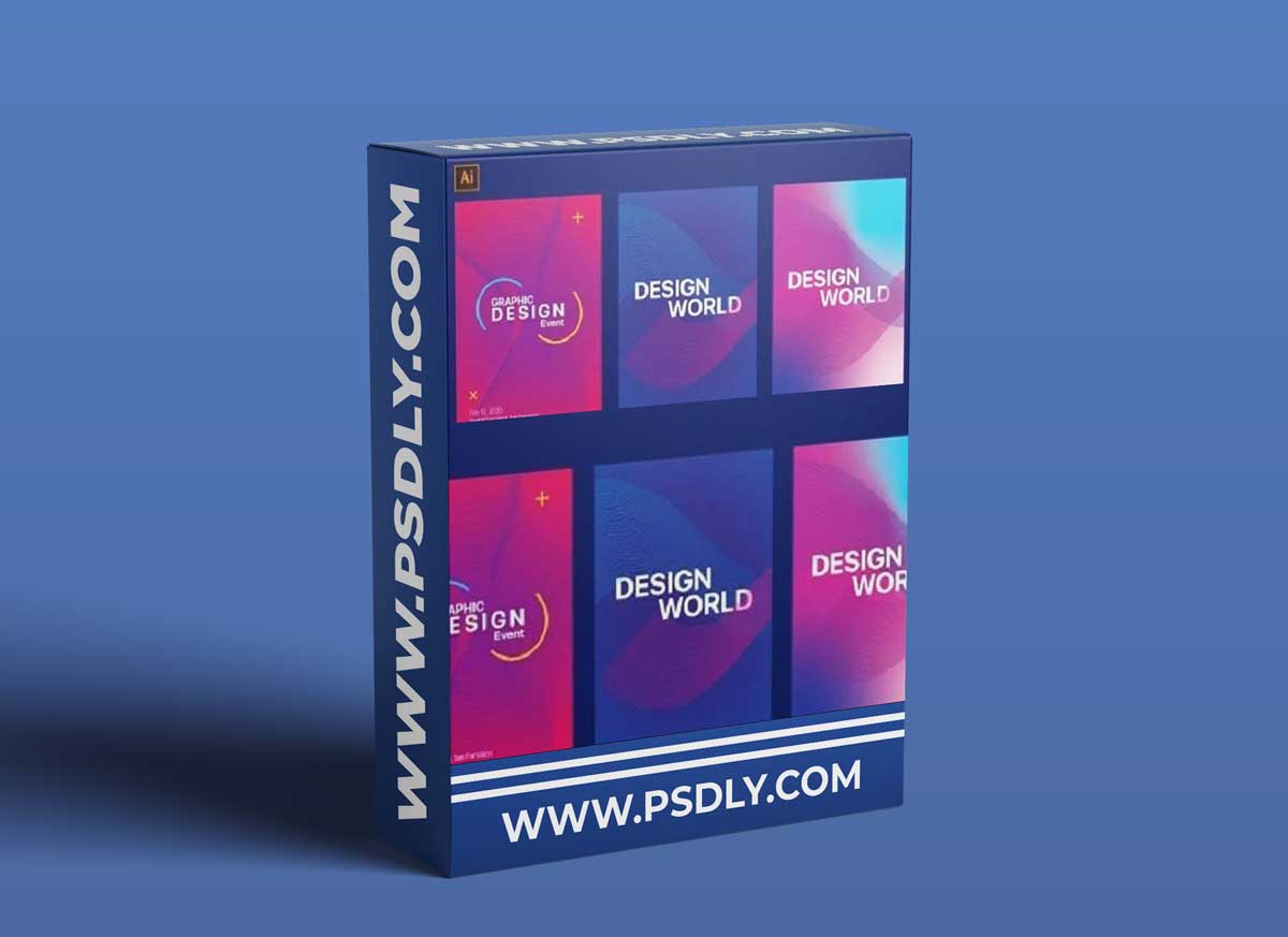 Design Two Modern Posters With Gradient & Shapes in Adobe Illustrator