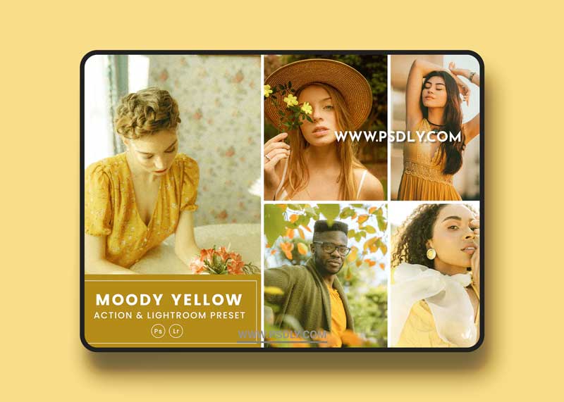 Moody Yellow Action & Lightrom Presets 2RCXKXQ