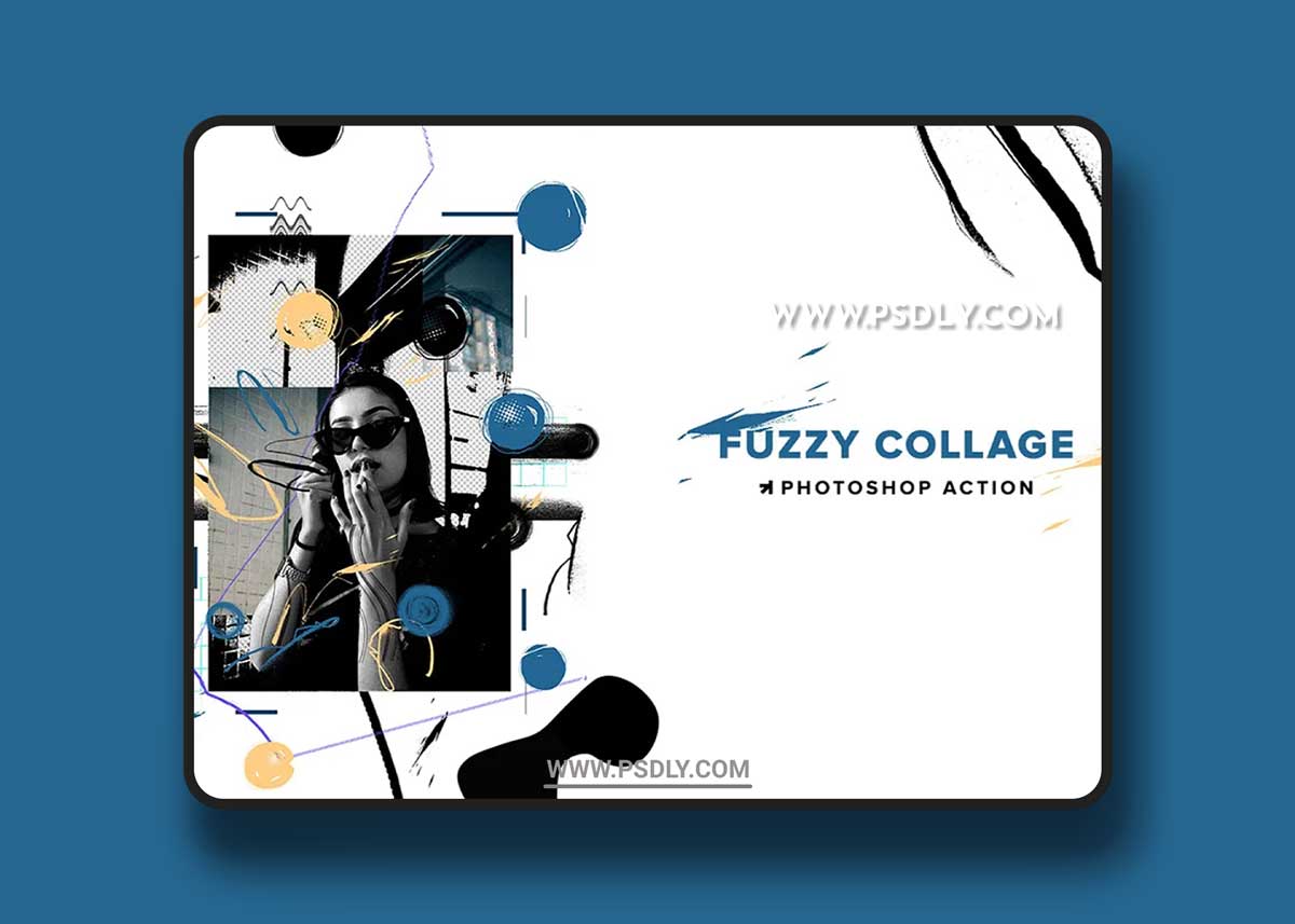 CreativeMarket - Fuzzy Collage Photoshop Action 6357886