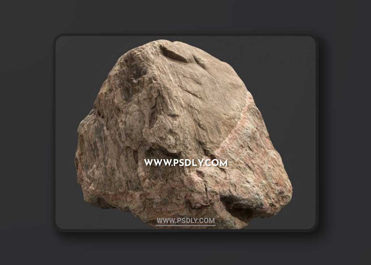 Rock Boulder Large 007 3D Models