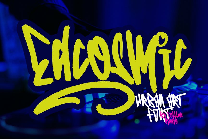 Edcosmic - An Urban Art Graffiti Font