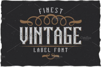 Vintage Classic Look Label Typeface