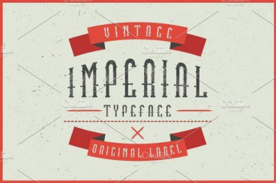 Imperial label typeface