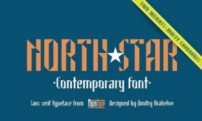 North Star sans serif typeface