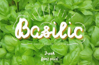 Basilic & Basilic Shadow—a layered duo of aromatic fonts!