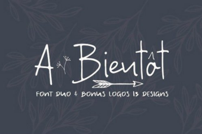 A Bientot Font Duo with Bonus Logo