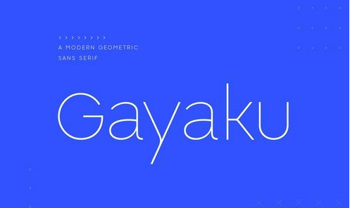 Gayaku - Modern Sans Serif Font
