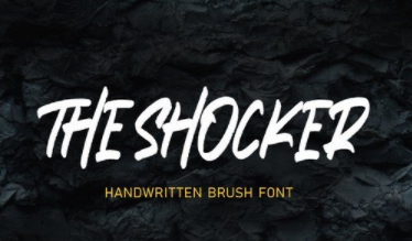 The Shocker - Handwritten Brush Font