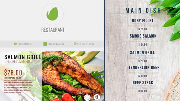 Videohive Restaurant Digital Food Menu 19892670