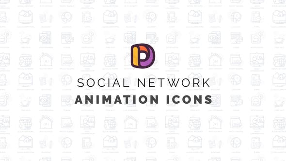 Videohive Social network - Animation Icons 34467025