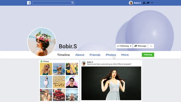 Videohive Facebook Profile Presentation 25641814