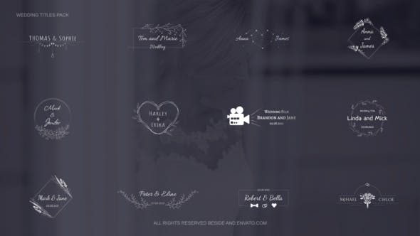 Videohive Wedding Titles Pack 34487529