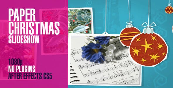 Videohive Paper Christmas Slideshow Pan 3426857