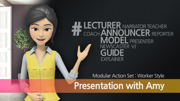 Videohive Presentation With Amy: Worker Style 19086157