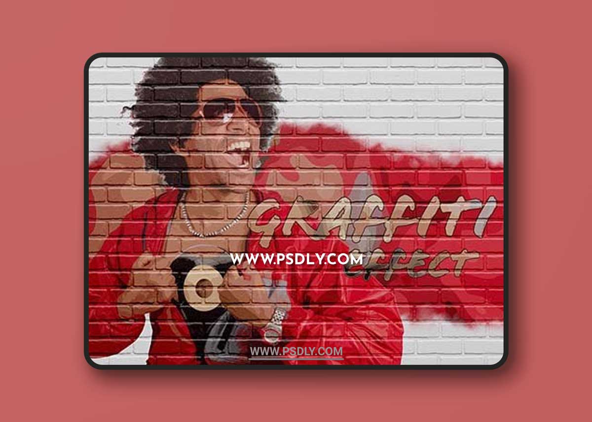 Graffiti Photo Effect Mockup 376730482