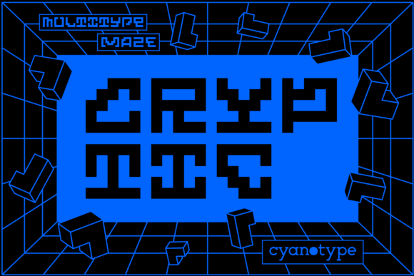 MultiType Maze Cryptic Font