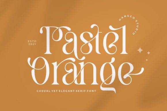 Pastel Orange Font