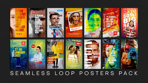Videohive Seamless Loop Posters 29555824