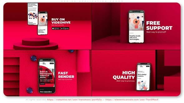 Videohive Red 3d Application Promo 34368782