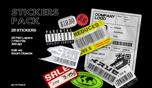 CreativeMarket - Stickers Pack 6522642