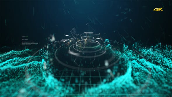 Videohive Cyber Wave 4K Logo Reveal 23175941