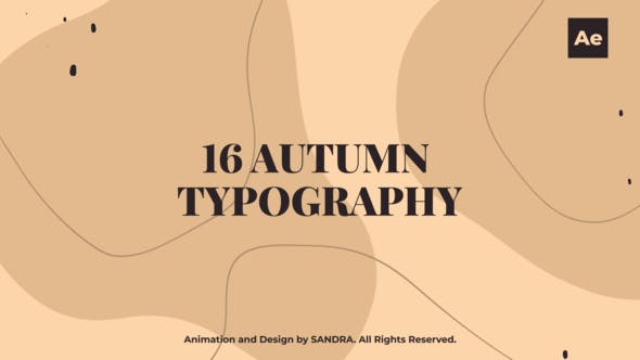 Videohive Autumn Typography 34525489