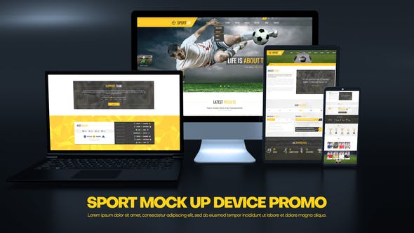 Videohive Sport Mockup Device Promo 34745150