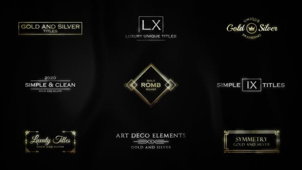 Videohive Luxury Titles Gold & Silver | AE 34763037