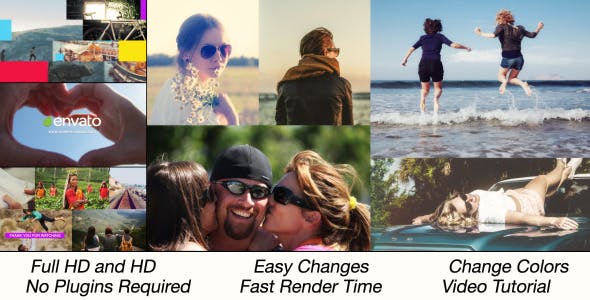 Videohive Simple Colorful Slides 13185296