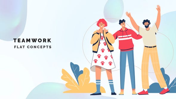 Videohive Teamwork - Flat Concepts 34601290
