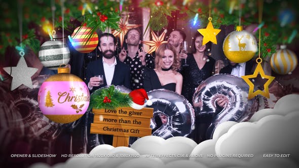 Videohive Christmas Balls Slideshow Opener 34883888