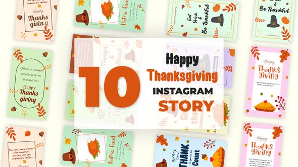 Videohive Happy Thanksgiving Instagram Story Pack 34916486