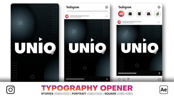 Videohive Instagram Typography Opener 34672257