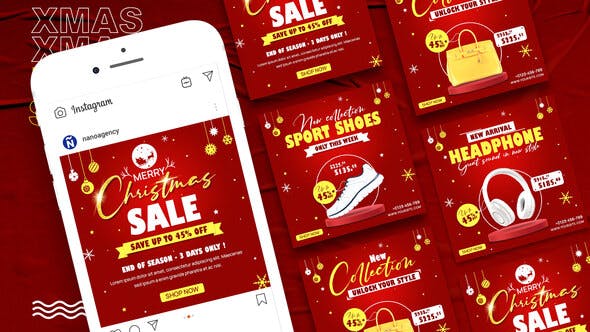 Videohive Merry Christmas Sale Banner Template 34932936