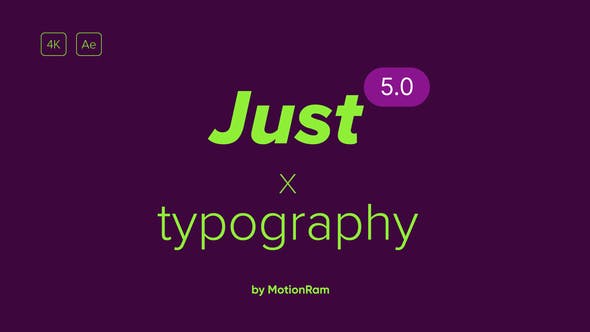 Videohive Just Typography 5.0 34592341