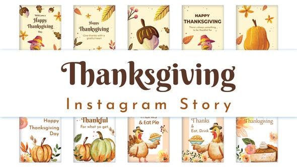 Videohive Thanksgiving Instagram Story Pack 02 34916780