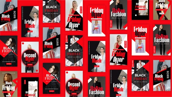 Videohive Black Friday Fashion Instagram Story Pack 34853404