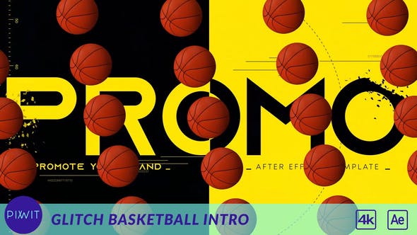 Videohive Glitch Basketball Intro 34848943