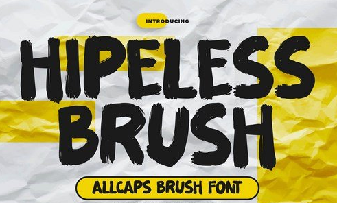 Hipeless Brush - All Caps Brush Font