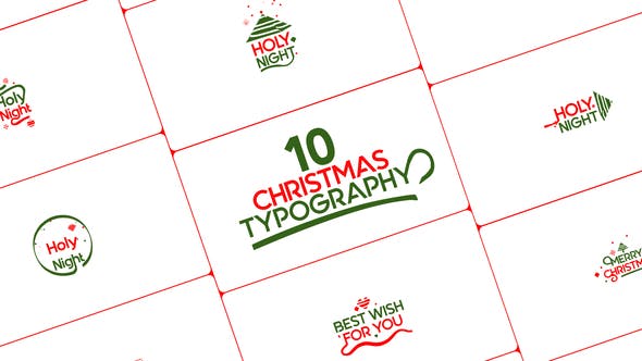 Videohive Christmas Typography 34756960