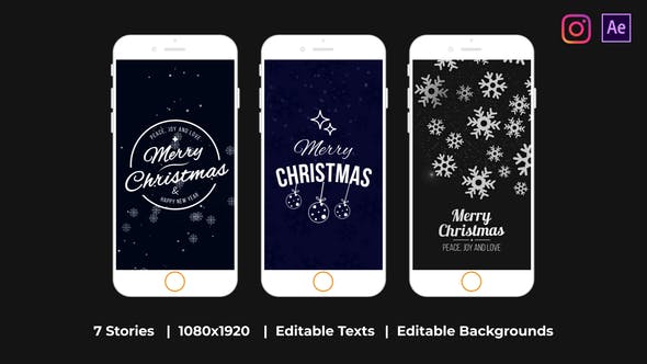 Videohive Christmas Instagram Stories 23048398