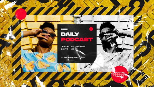 Videohive Podcast Opener / Urban Typography Promo / Dynamic Music Talkshow / Youtube Vlog Intro 34853585