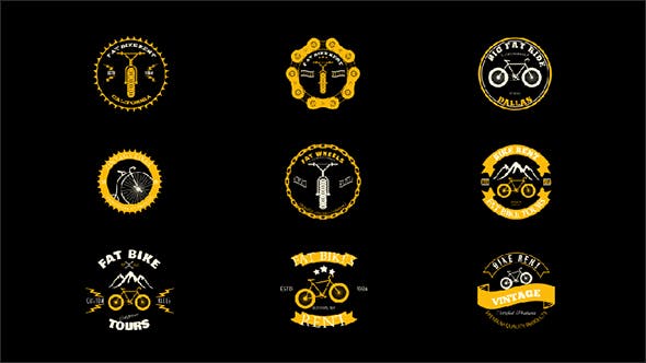 Videohive Animated Bike Rent Label and Badges 18610701