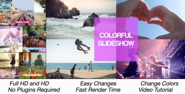 Videohive Simple Colorful Slideshow 12533411