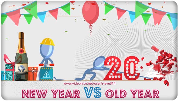 Videohive Happy New Year vs Bad Old Year - Humorous Greetings 20992941