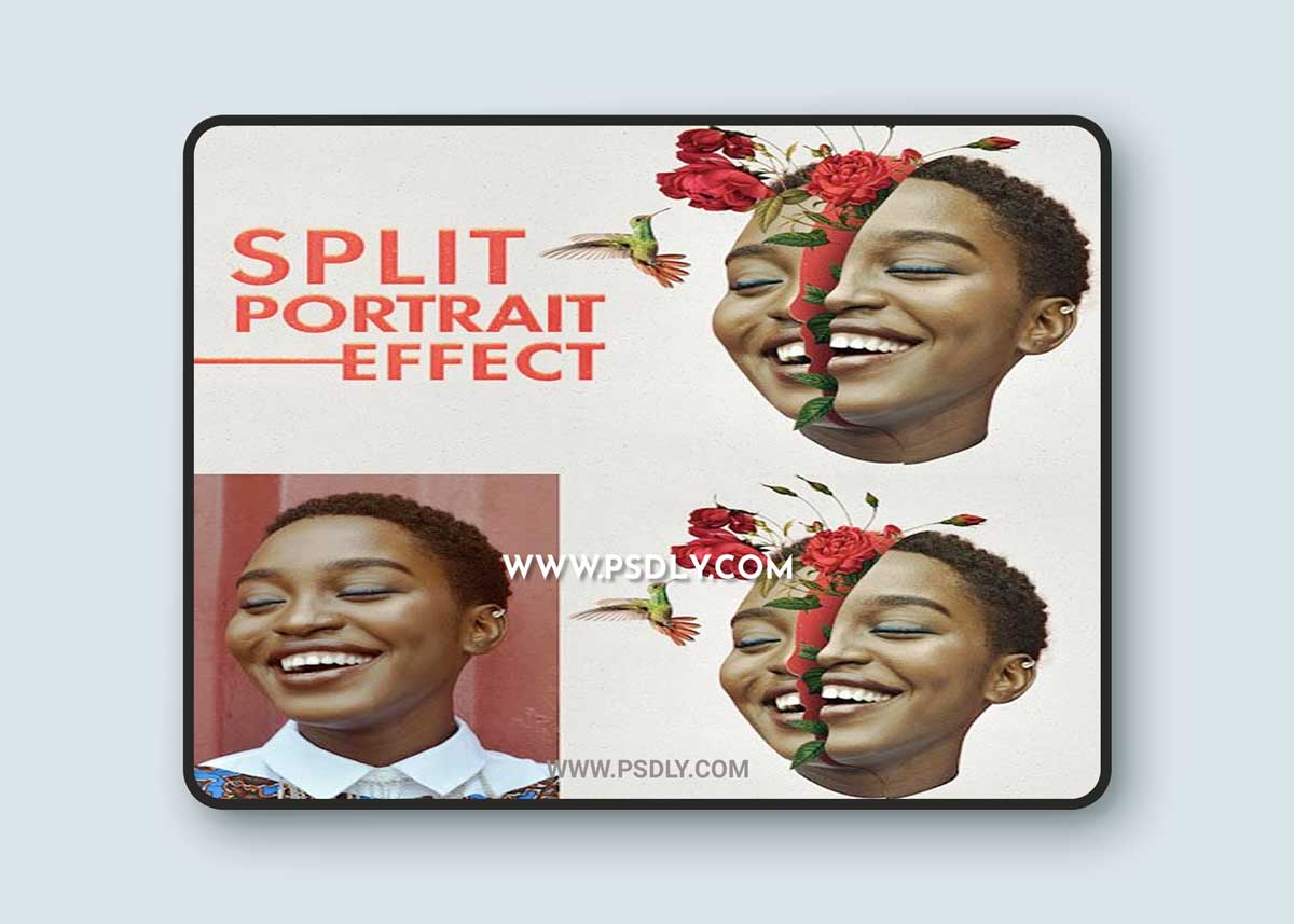 Awesome Split Portrait - Photoshop Effect +Tutorial
