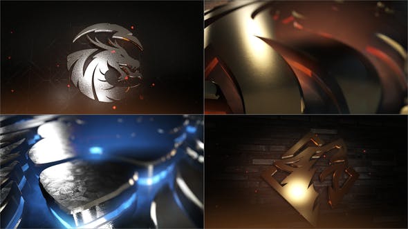 Videohive 3D Gold & Silver Logo Intro 35088459