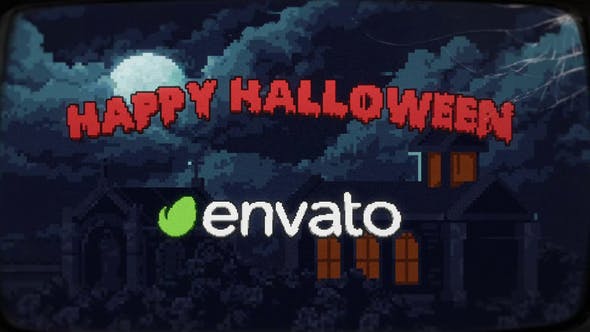 Videohive 8-bit Halloween Wishes 34164576