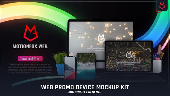 Videohive Web Promo Device Mockup - Dark 24314474